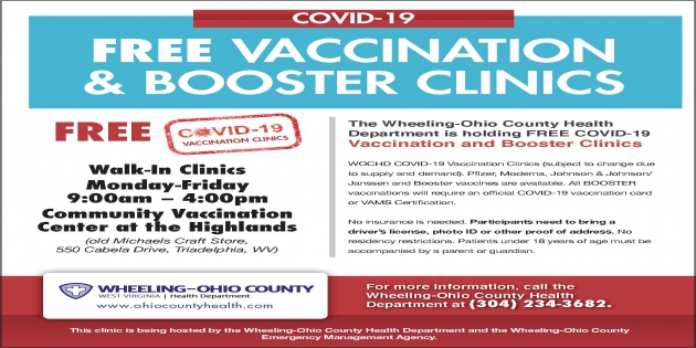 Free Vaccination & Booster Clinics | News | Ohio County WV | The ...